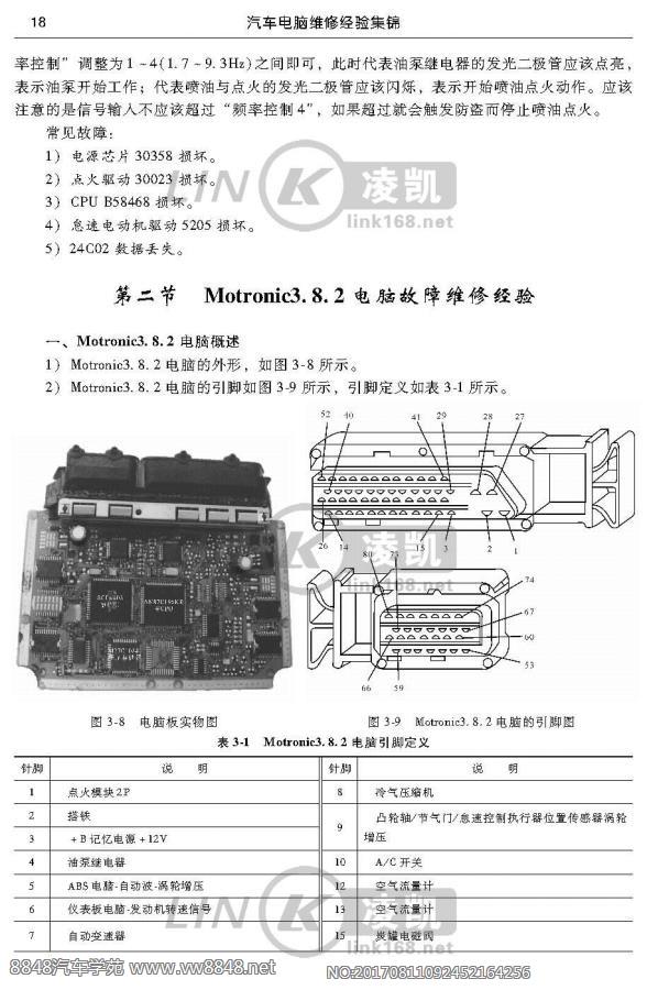 第二节 Motronic3.8.2电脑板故障维修经验 1